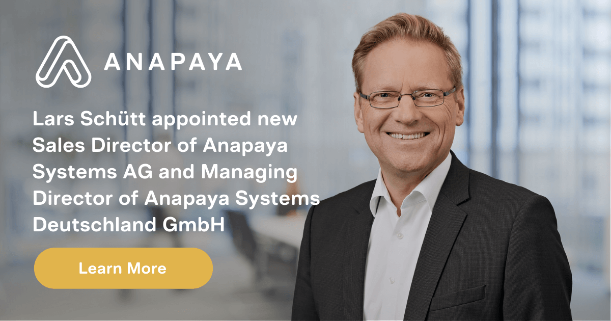 Lars Schütt appointed new Managing Director of Anapaya Systems Deutschland GmbH