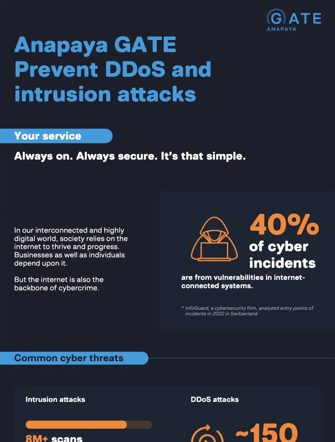 Anapaya GATE - Prevent DDoS and intrusion attacks