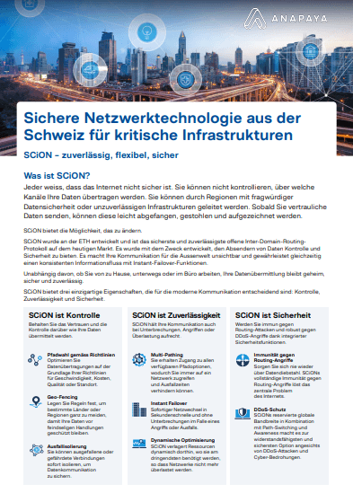 Swiss-made network security  technology for critical infrastructures (DE)